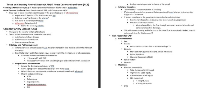 Coronary artery disease nclex questions