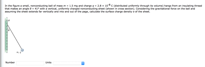 In the figure a small nonconducting ball of mass